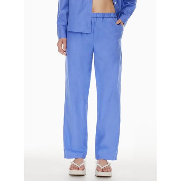 Aritzia WILFRED FREE Boardwalk White Cotton Poplin Pajama Pants, Size 2XS - Picture 11 of 15